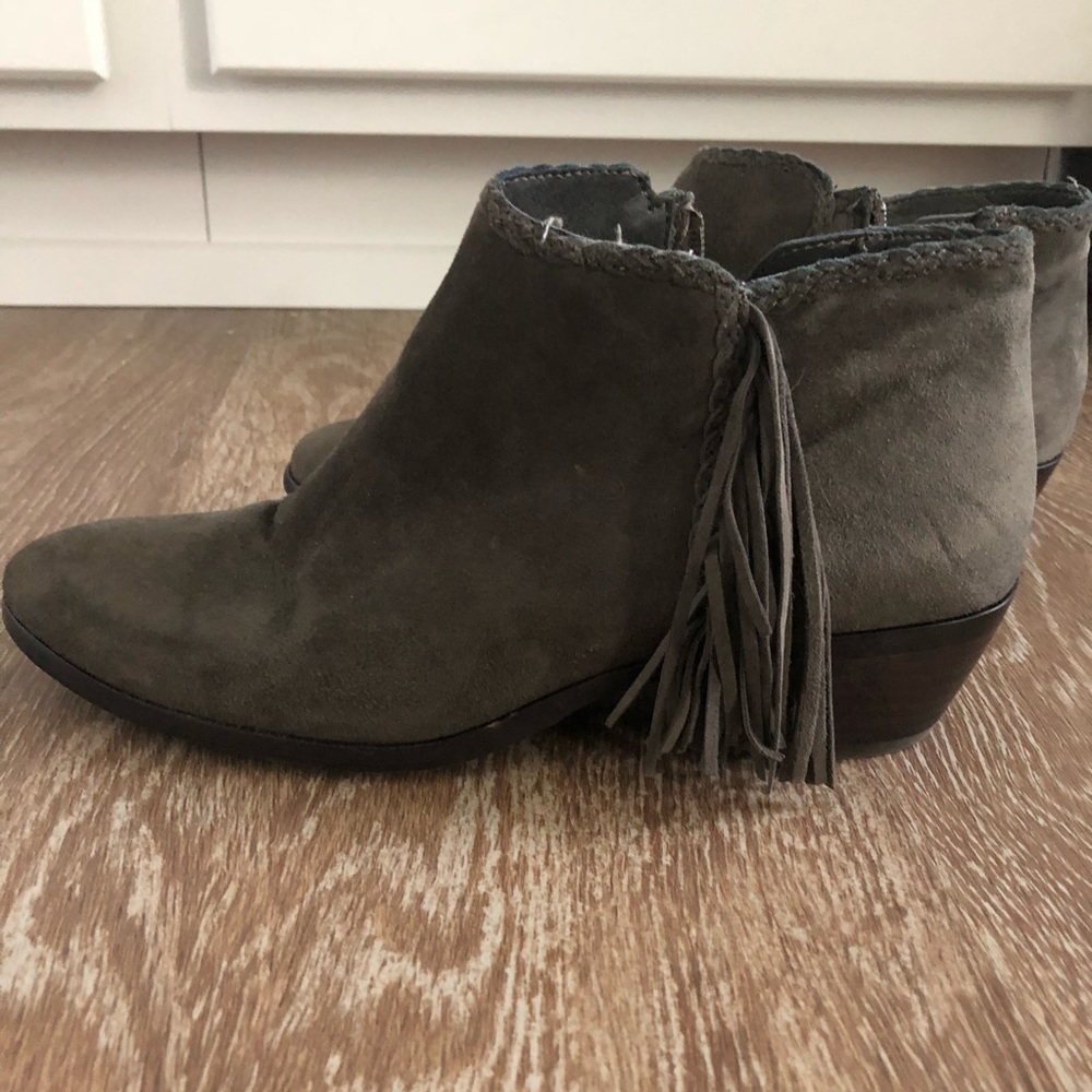 Sam Edelman Paige bootie grey suede worn